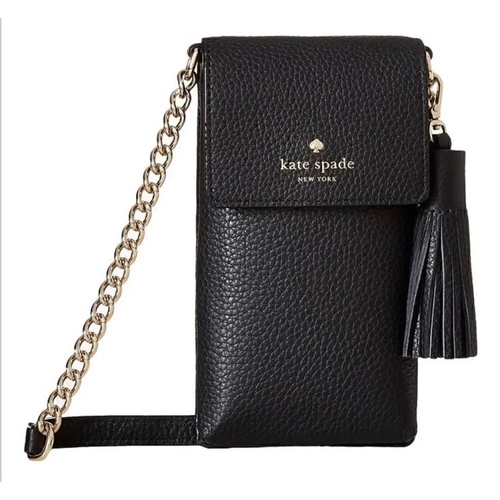 Kate Spade North/South Crossbody Pebbled Leather Crossbody phone case excellent